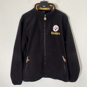 Pittsburgh Steelers Men's Licensed NFL Team Jacket Fleece‎ Full Zip Large